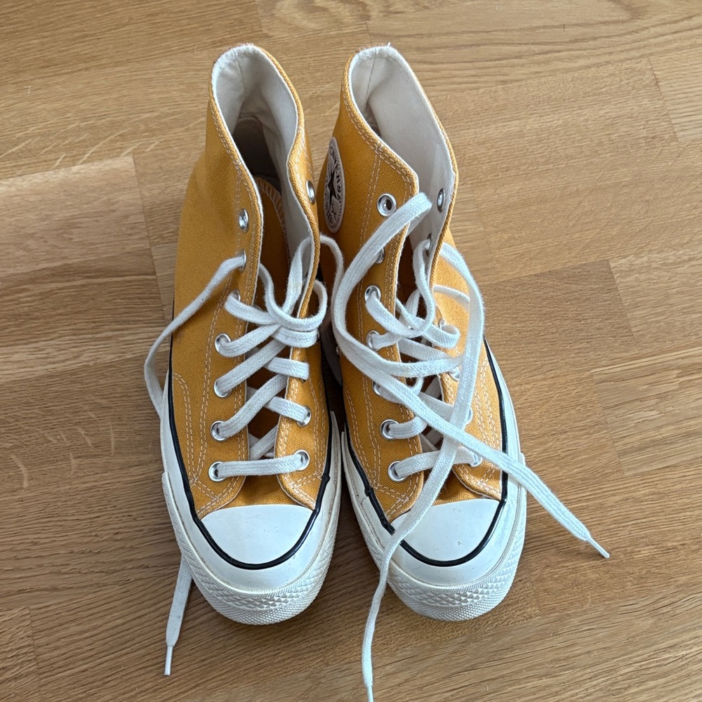 Yellow Converse High-Top Sneakers - Size 8